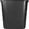 Sparco Wastebasket, Rectangular, 28 Qrt, 15"x10-1/4"x15", BK SPR02160 - alternate 5
